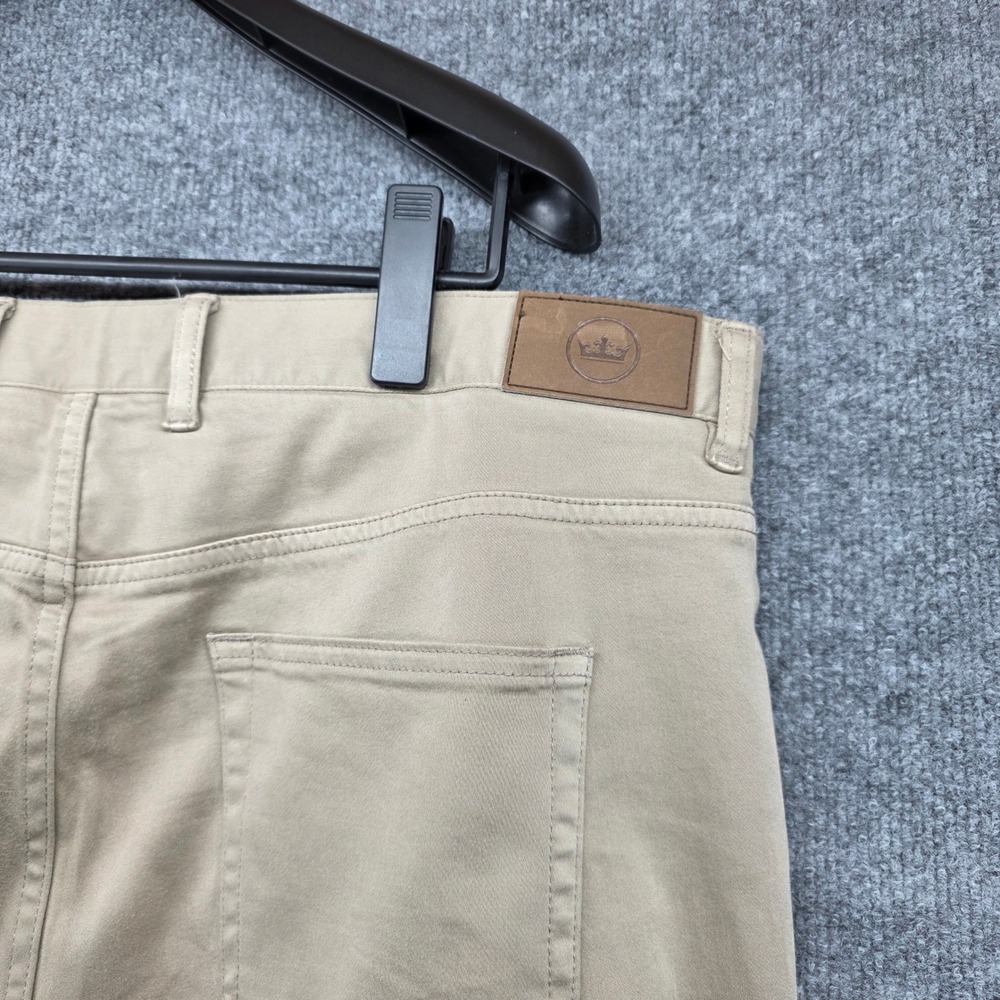 Peter Millar Mens Khaki Chinos Flat Front Straight Leg Pants Size 38 - Picture 6 of 12